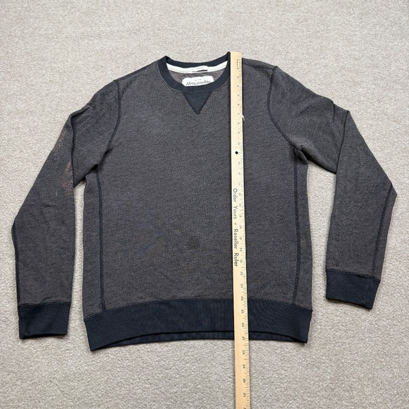 Vintage Abercrombie & Fitch Sweatshirt Mens Size M Medium Gray Pullover - Picture 6 of 9